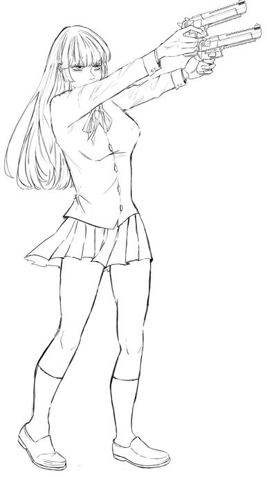 full body (line art)